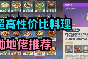 原神料理推荐攻略（探索游戏中的美食世界，尽情享受每一道料理）